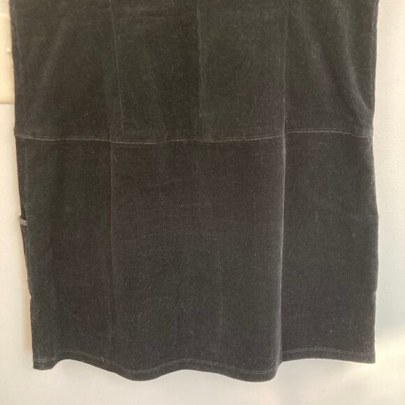 GH Bass Women 10 Black Corduroy Drop Waist Jumper Dress Academia 90s Preppy - Picture 9 of 9